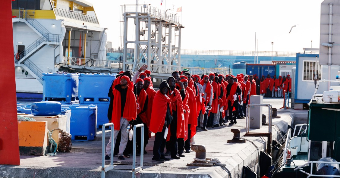 Migrants arrive in Los Cristianos, Tenerife