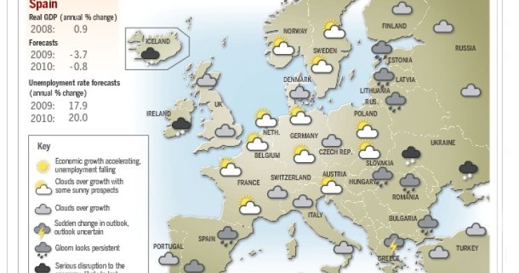La imagen del día: mapa atmosférico de previsiones económicas de financial times