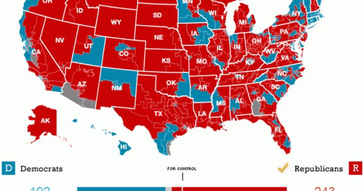 Imagen del día: eeuu se vuelve republicana. Resultados de las elecciones al congreso: