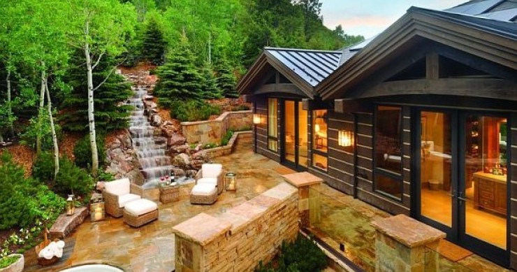 Refugio invernal entre cascadas y montañas en aspen (colorado)