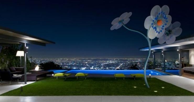 vistas del jardín, del dormitorio y de la ciudad de los ángeles Villa exclusiva con vistas a los ángeles e idílica para "techies"