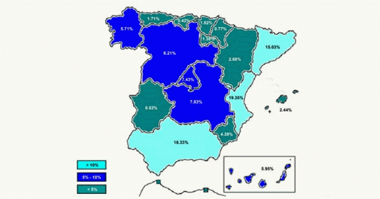 Las zonas con más pisos sin vender acaparan también el mayor número de viviendas en construcción