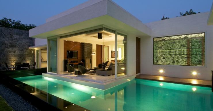 Bungaló minimalista con jacuzzi en la terraza (India)