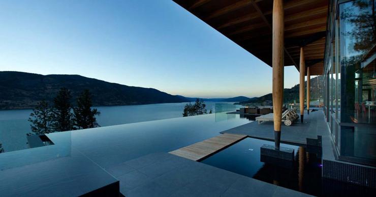 villa contemporánea con vistas al lago - canadá Casas de ensueño: villa contemporánea en pleno valle canadiense con impresionantes vistas al lago