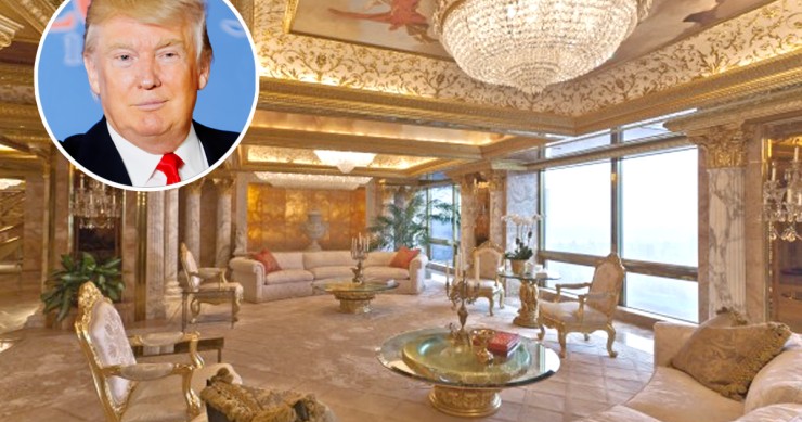 El ático recubierto de oro y diamantes de donald trump