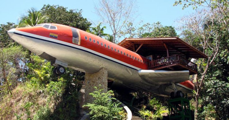 Hoteles con encanto: el avión boeing 727, un alojamiento de cinco estrellas en costa rica 