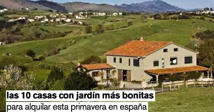 Las 10 casas con jardín más bonitas para alquilar esta primavera (fotos)