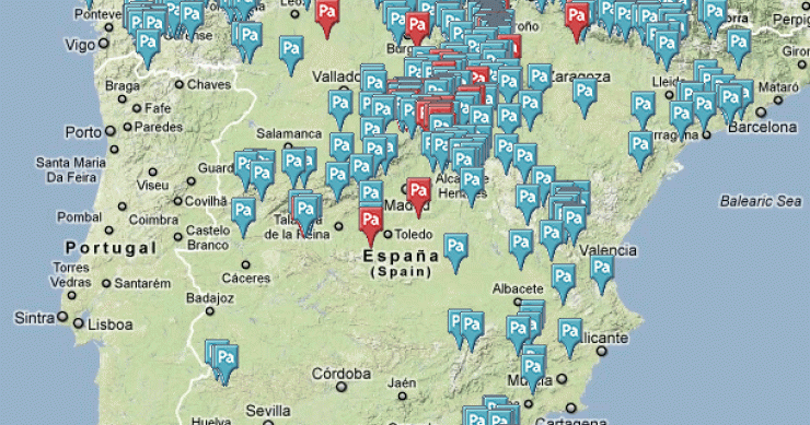 Mapa de pueblos abandonados
