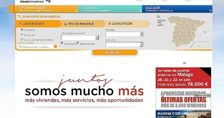 Banco sabadell afirma que está vendiendo los pisos nuevos con un descuento del 38%