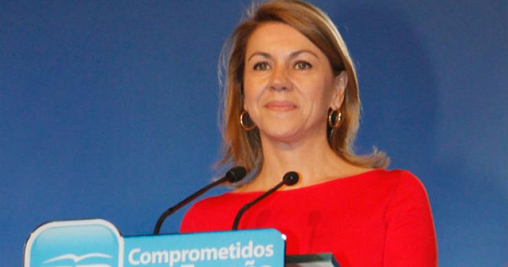 maría dolores de cospedal en un acto del partido popular (pp) El pp estudia vías para flexilizar los desahucios ejecutados por bancos rescatados