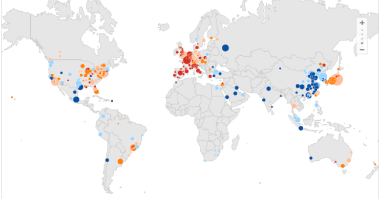Valencia, Barcelona y Zaragoza, en el top de grandes ciudades con peor comportamiento económico del mundo (mapa)