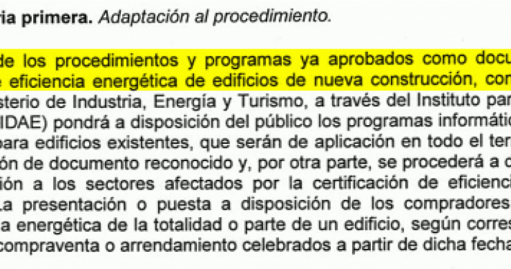 El certificado energético para vender o alquilar vivienda podría ser obligatorio a partir del 1 de junio