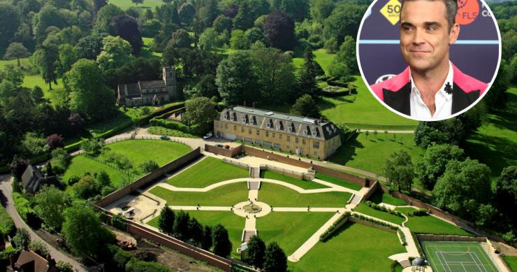 Casas de famosos: el cantante Robbie Williams pone a la venta su mansión en Inglaterra con una rebaja del 35%