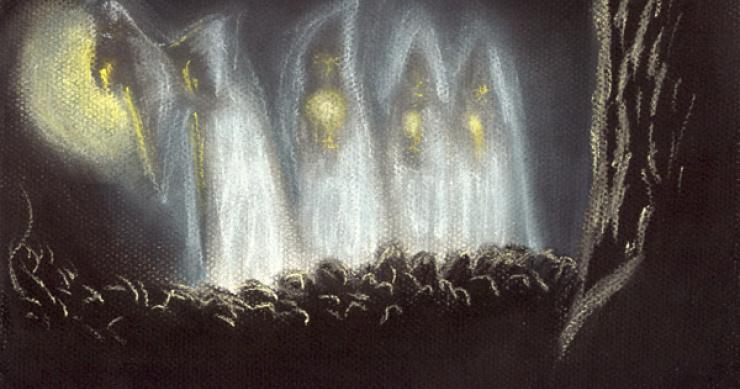 ilustración de la santa compaña Halloween 2013: Galicia y la procesión de la santa compaña