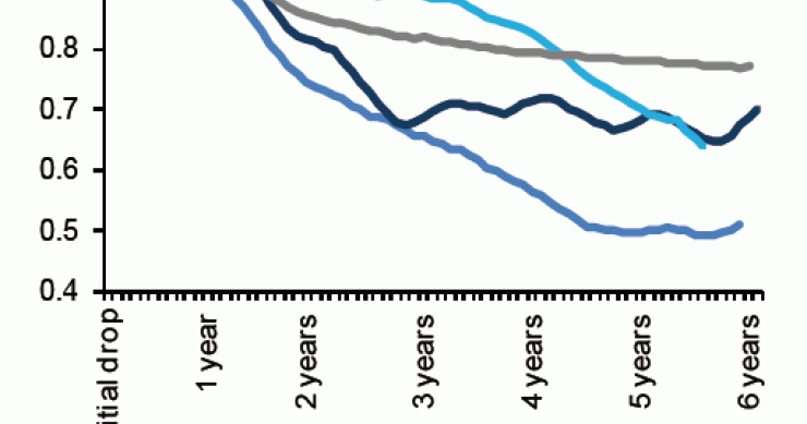 Imagen del día: evolución del precio de la vivienda diferentes países tras la burbuja
