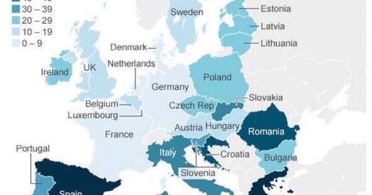 Imagen del día: grado de corrupción en Europa