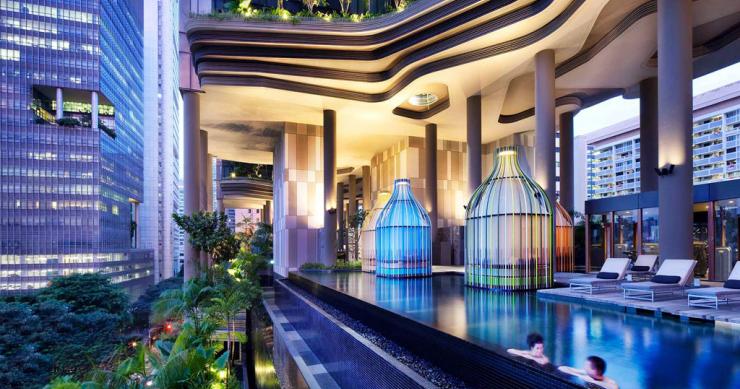Hoteles con encanto: un rincón de la selva en un rascacielos en Singapur