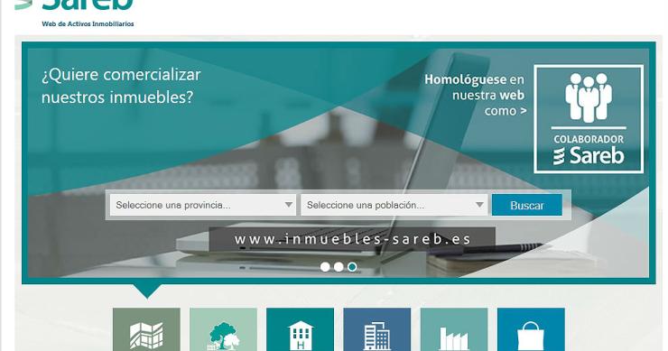 imagen de la nueva web de sareb Sareb crea una página web para vender sus inmuebles a particulares