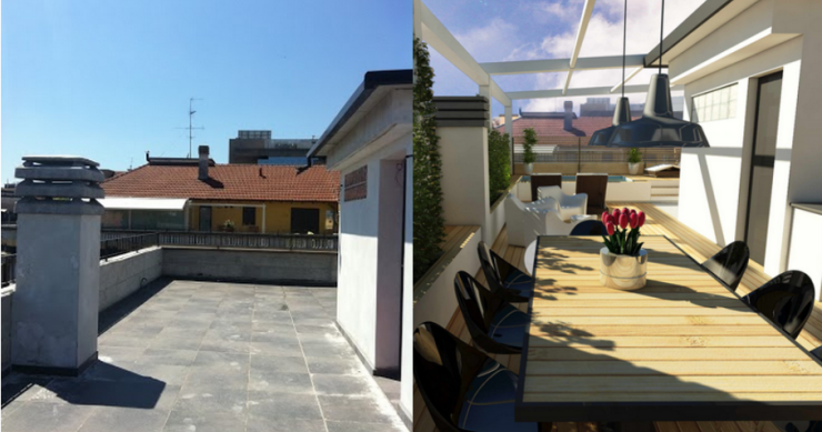 22 ideas para convertir una terraza sucia y vacía en un espectacular área de relax con piscina