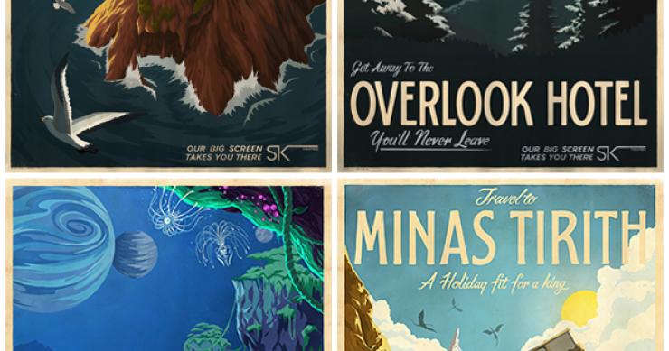 Carteles turísticos 'retro' del cine fantástico