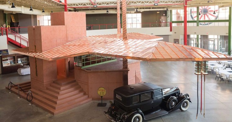 La gasolinera diseñada por frank lloyd wright en 1927, terminada 87 años después