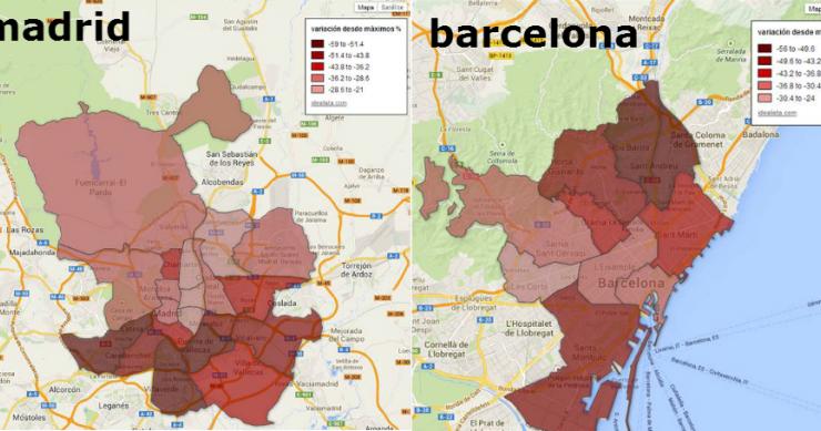 Barrio rico-barrio pobre: la diferencia de precio entre distritos se multiplica por cuatro con la crisis