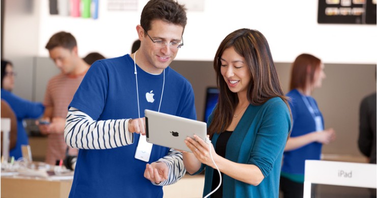 la mayor parte de los trabajadores de apple están vinculados a sus aplicaciones online (fuente: apple)