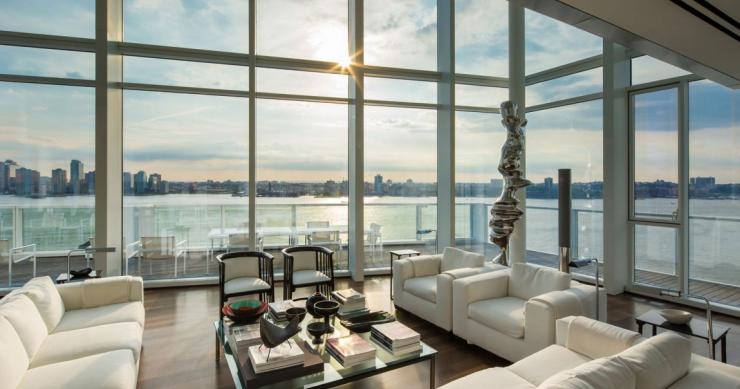 Casas de ensueño: un apartamento de infarto frente al río hudson en manhattan