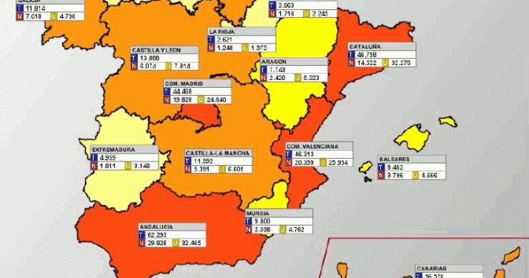 Murcia, Galicia y Canarias, las únicas ccaa donde se venden más viviendas nuevas que usadas (mapa)