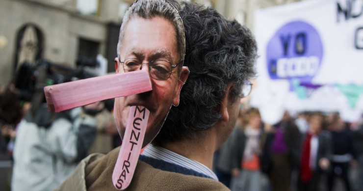 Manifestación en Madrid en marzo de 2014