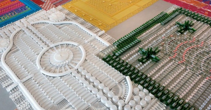 Ideas de decoración: alfombras mágicas hechas con materiales reciclados (fotos)