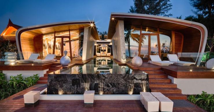 vista exterior de una villa diseñada por A-Cero