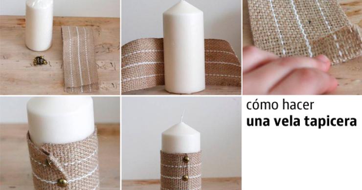 ‘Do it Yourself’ 12: tapizar velas para dar un toque de distinción a tu hogar