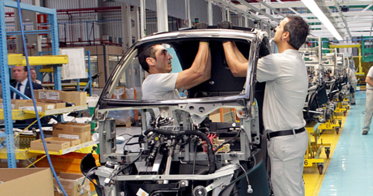 Imagen de una fábrica española de coches 