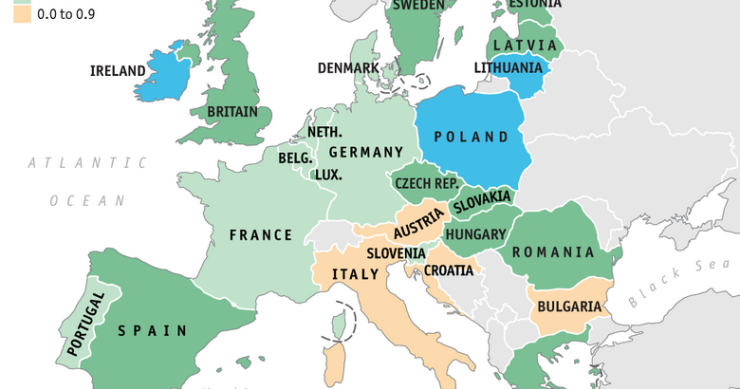 ¿Cuánto van a crecer los países europeos durante 2015?