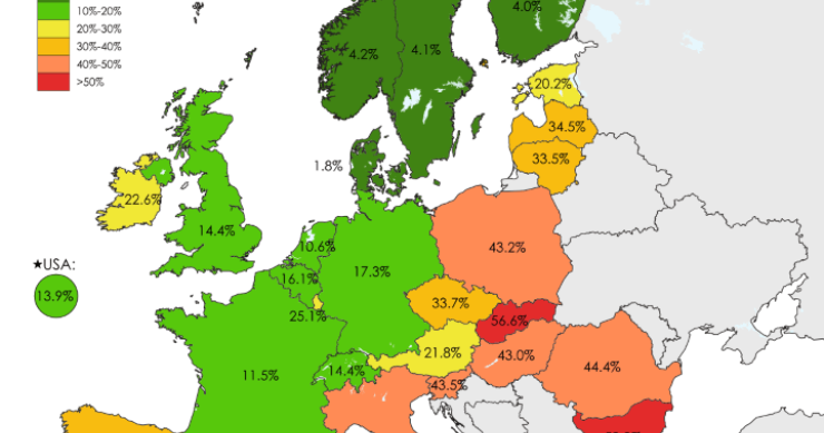 Los jóvenes europeos entre 25 y 34 años que aún siguen viviendo con sus padres