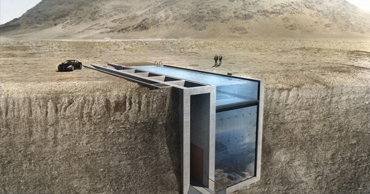 La ‘Casa Brutale’ o como vivir colgado de un acantilado y nadar sobre el vacío