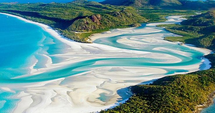 La playa Whitehaven (Isla de Whitsunday, Australia)