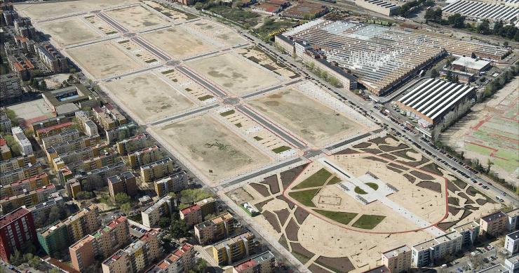 Vista aérea del Parque Central de Ingenieros de Villaverde Vista aérea del Parque Central de Ingenieros de Villaverde