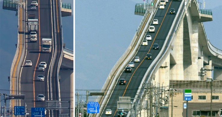 El puente que parece una auténtica montaña rusa