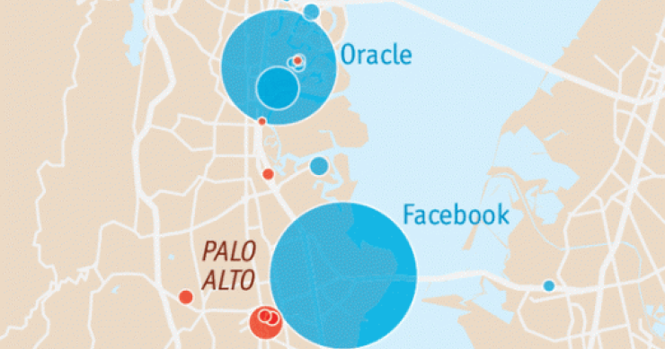Imagen del día: Mapa de las fortunas de Silicon Valley