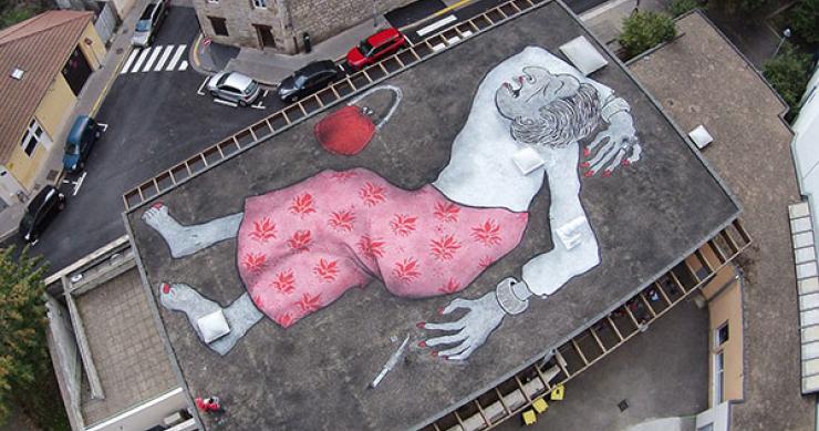 Murales increíbles a vista de pájaro en Francia