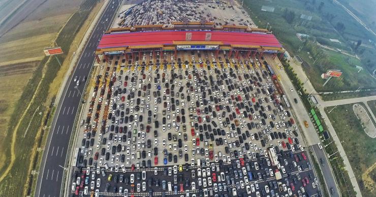 coches en cola en China