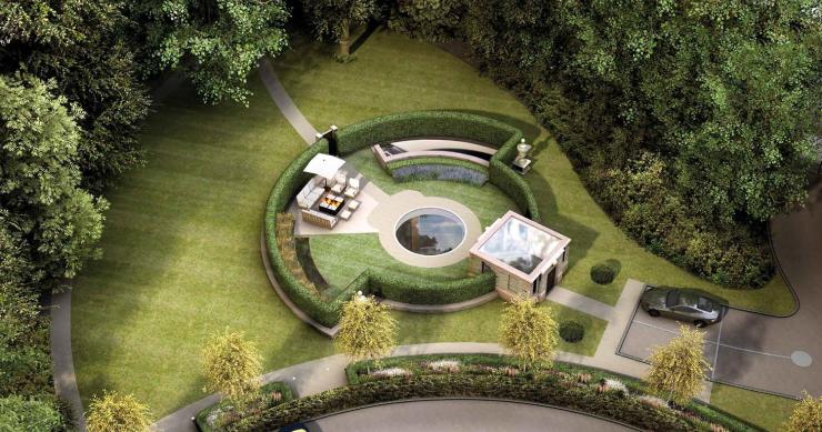 casa ecológica con amplio jardín