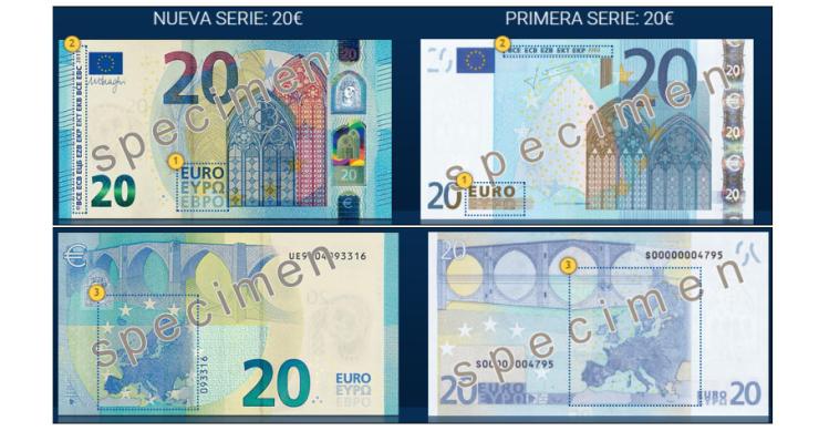 El nuevo billete de 20 euros