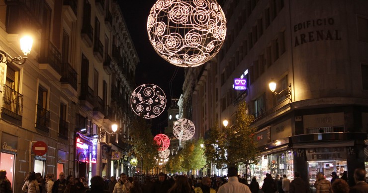 Alumbrado de Navidad en las calles de Madrid