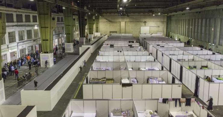 El campo de refugiados en Berlín