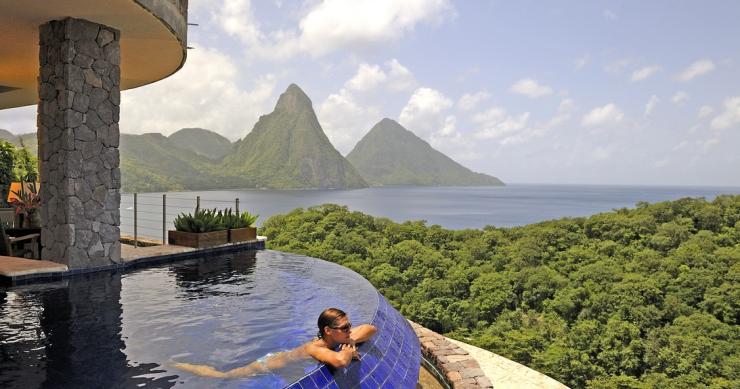 La vista desde el hotel caribeño 