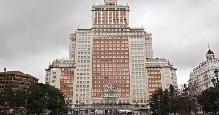 La fachada del Edificio España