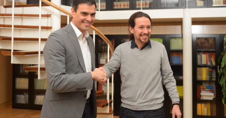 Pedro Sanchez y Pablo Iglesias